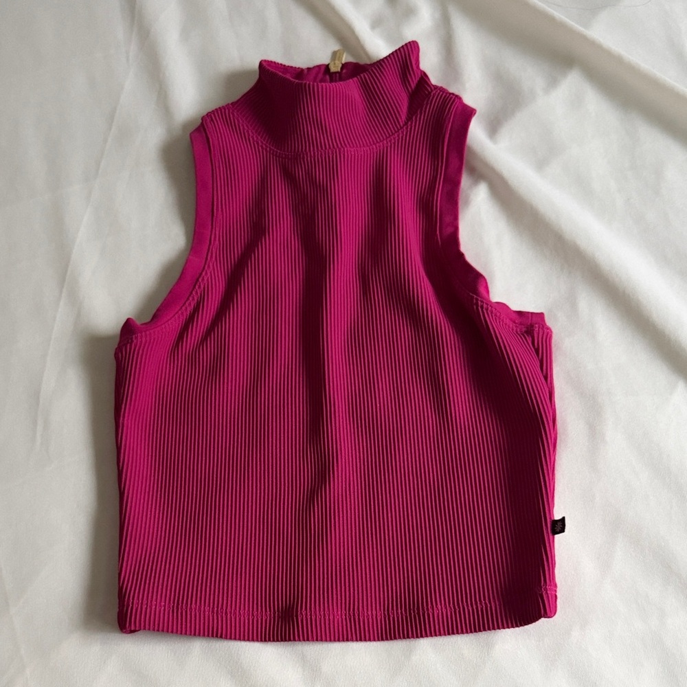 Athleta x Alicia Keys Fuchsia Ribbed Tank Top